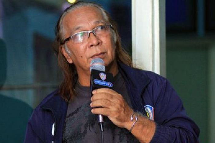 Ovan Tobing saat memberi dukungan bagi Pandawa Lima Arema.