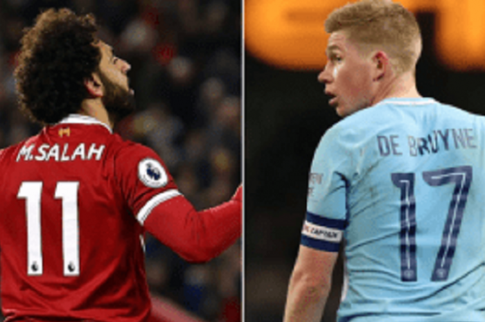    Ilustrasi Mohamed Salah dan Kevin De Bruyne   