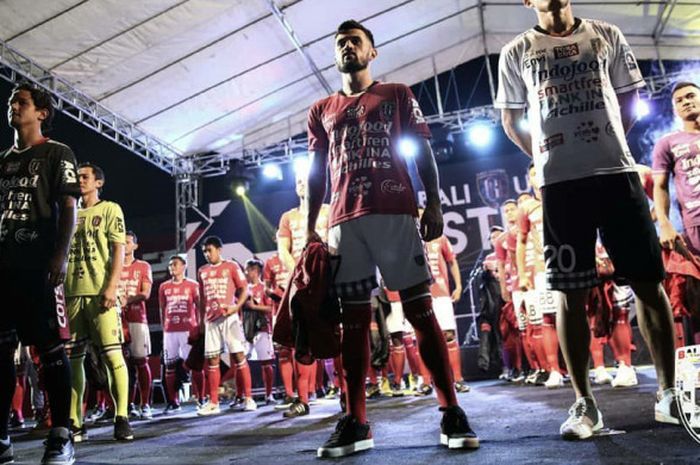 Launching jersey Bali United musim 2018 pada hari Sabtu (24/2/2018).