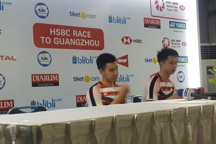 Pebulu tangkis ganda putra Indonesia, Marcus Fernaldi Gideon/Kevin Sanjaya Sukamuljo sukses menjadi pemenang di ajang Indonesia Open 2018.