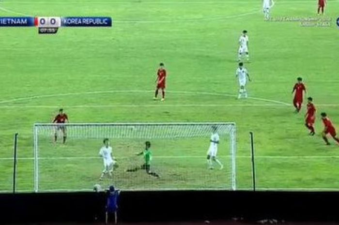 Peluang yang didapat pemain timnas U-19 Korea Selatan saat menghadapi Vietnam.