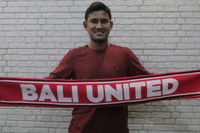 Pemain bertahan Bali United, Haudi Abdillah.