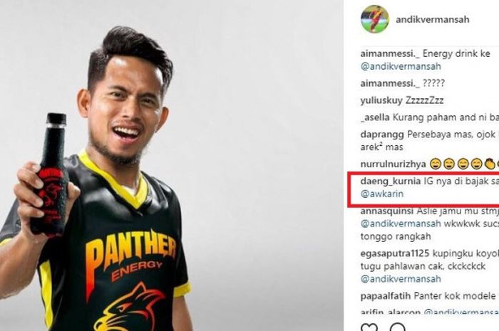 Andik Vermansyah Meng-endorse Produk Minuman