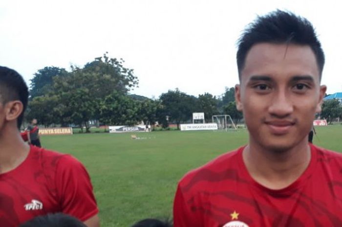 Dendi Agustan Maulana berlatih bersama Persija Jakarta di Lapangan Sutasoma, Halim, Jakarta Timur, Kamis (28/3/2018). 