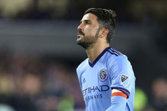 David Villa saat tampil bersama New York City FC dalam ajang Major League Soccer