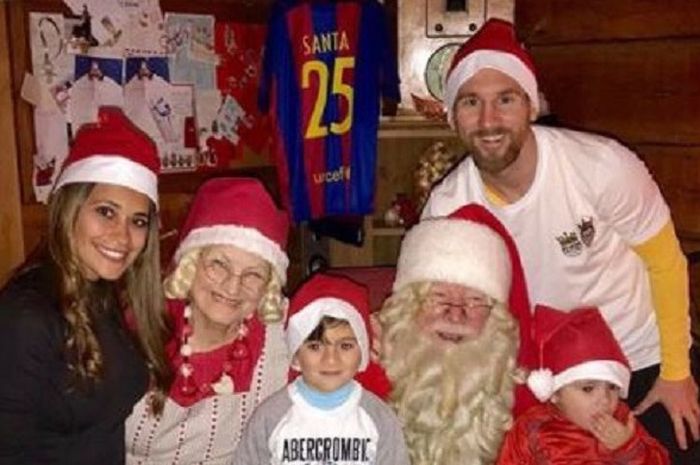 Perayaan natal Lionel Messi besama keluarga