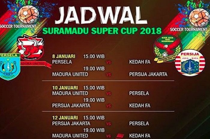 Jadwal Pertandingan Suramadu Super Cup 2018.