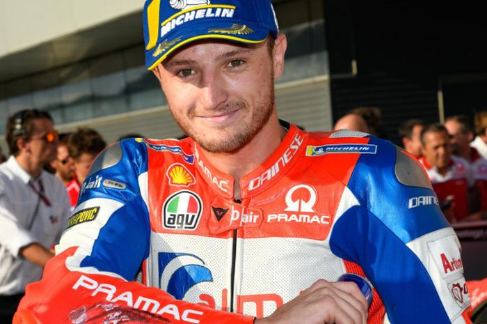 Pebalap Pramac Racing, Jack Miller, usai sesi kualifikasi MotoGP Jepang di Twin Ring Motegi, Jepang, Sabtu (20/10/2018).