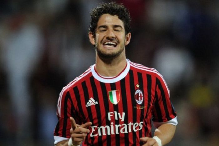 Penyerang asal Brasil, Alexandre Pato, kala masih memperkuat AC Milan.