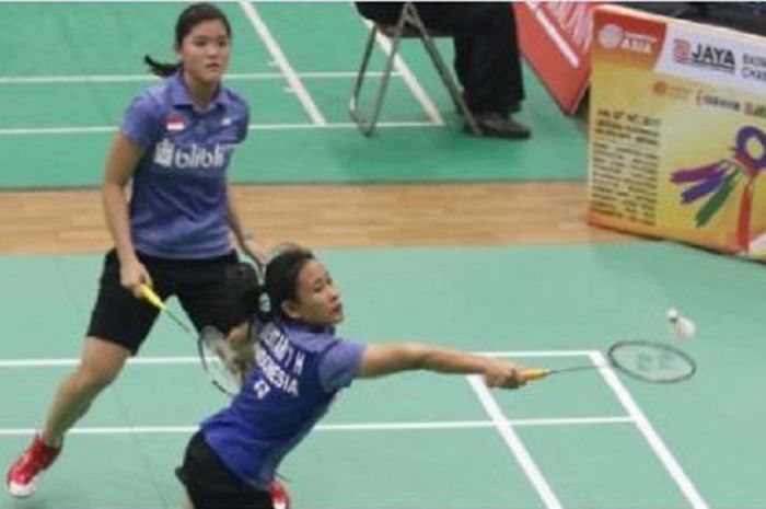 Serena Kani/Pitha Haningtyas Mentari berhasil lolos ke babak delapan besar Asia Junior Championship 2017 usai mengalahkan Thailand, Kamis (27/7/2017).