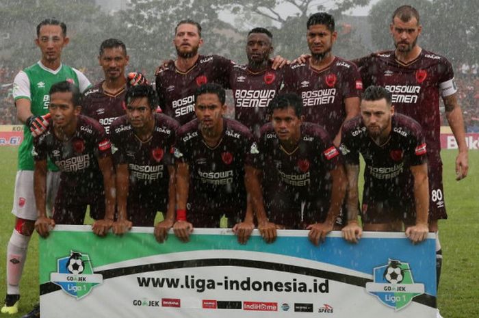                     Skuat PSM Makassar saat laga menjamu Persija Jakarta pada pekan ke-31 Liga 1 2018 di Stadion Mattoanging, Jumat (16/11/2018).                    