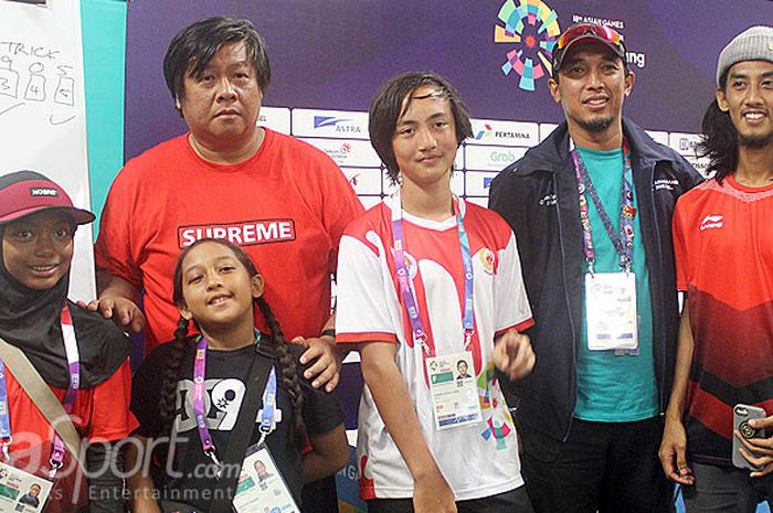 Atlet dan pelatih Skateboard Indonesia, siap mempersembahkan medali cabang skateboard untuk Indonesia di Asian Games 2018 di Palembang.