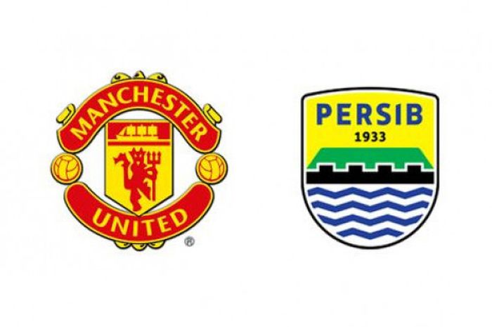 Logo Manchester United dan Persib Bandung 