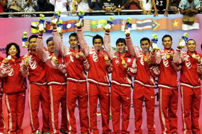 Tim beregu putra bulu tangkis Indonesia di SEA Games 2011.