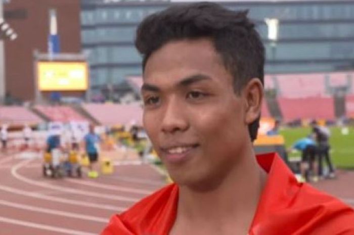 Atlet cabang atletik asal Indonesia, Lalu Muhammad Zohri.    