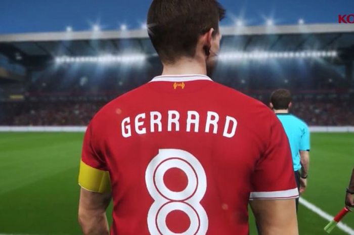 Penampakan Steven Gerrard dalam PES 2018