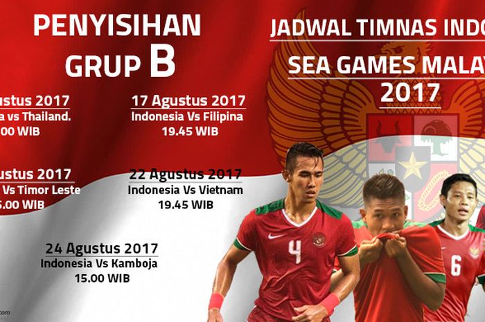 Jadwal Laga Penyisihan Timnas Indonesia di Sea Games 2017