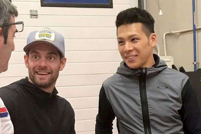 Dua pebalap tim LCR Honda, Cal Crutchlow dan Takaaki Nakagami.