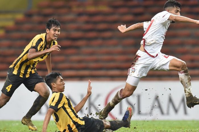  Laga persahabatan antara timnas U-19 Malaysia versus UEA, Rabu (10/10/2018) kemarin. 