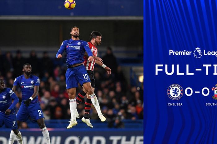 Chelsea bermain imbang 0-0 vs Southampton di Stadion Stamford Bridge, 2 Januari 2019. 