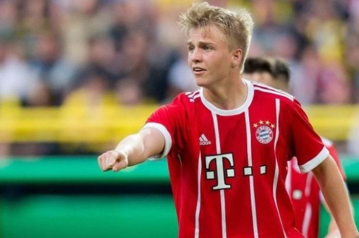 Felix Goetze, pemain bertahan tim junior Bayern Muenchen.