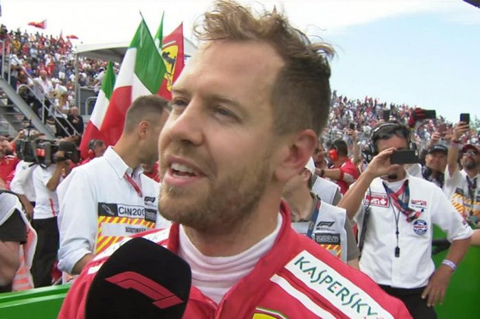 Sebastian Vettel berhasil memenangi balapan GP Canada 2018.