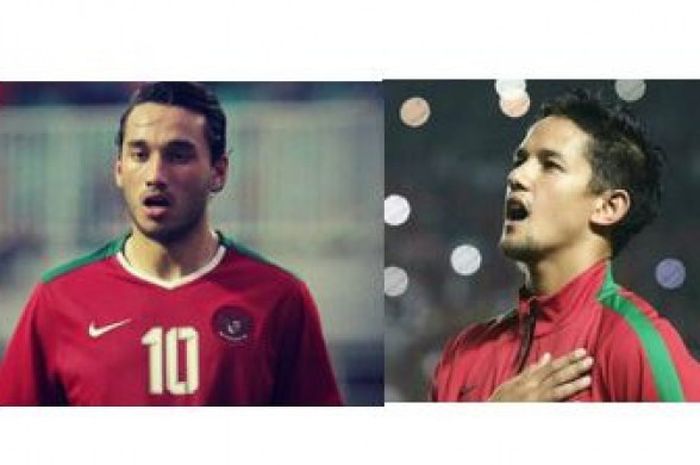 Irfan Bachdim (Kanan) dan Ezra Walian (Kiri) 