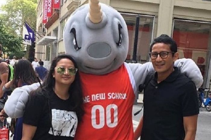 Sandiaga Uno, Wakil Gubernur Baru Jakarta bersama putri keduanya Amyra Atheefa Uno, di New York, Amerika.