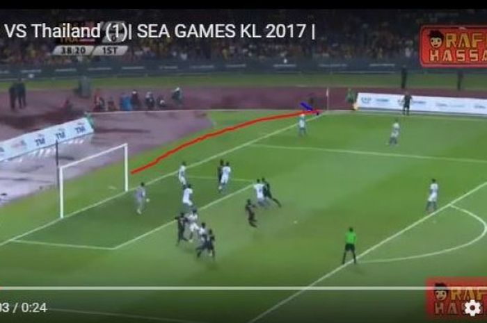 Cuplikan gol Indah Thailand saat melawan Malaysia di Final SEA games 2017.