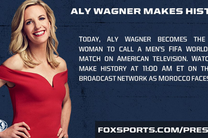 Aly Wagner, komentator pertama di televisi Amerika Serikat.