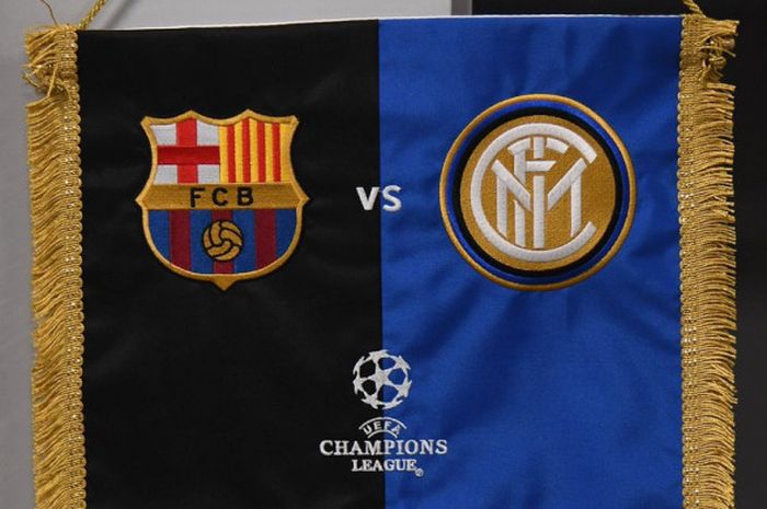 Ilustrasi Barcelona vs Inter Milan.