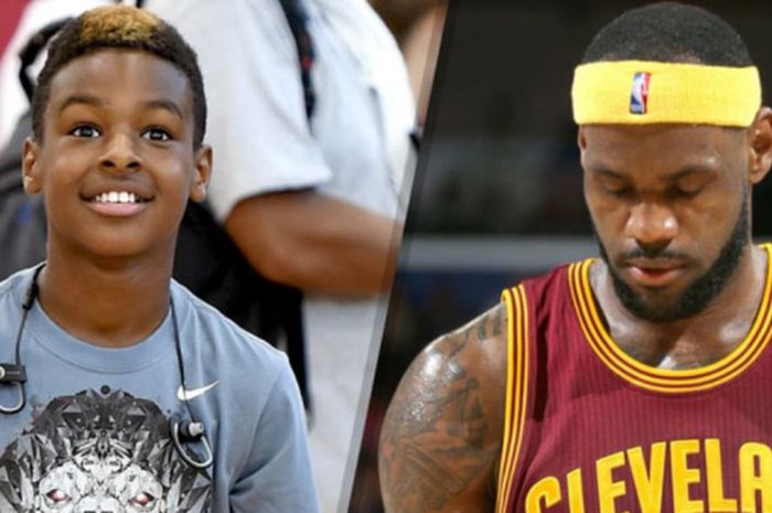 Ilustrasi LeBron James Jr (kiri) dan Ayahnya, LeBron James