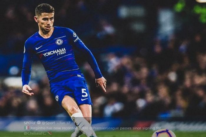 Gelandang Chelsea asal Italia, Jorginho.