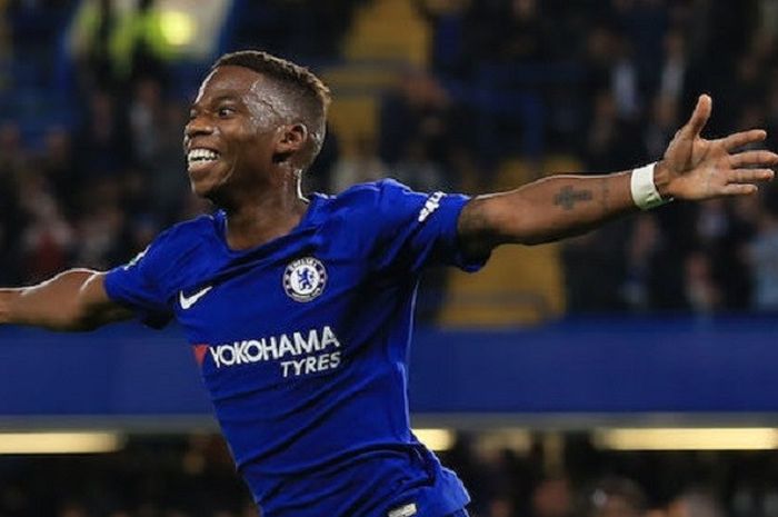 Winger muda Chelsea, Charly Musonda, mencetak gol perdana di ajang Piala Liga Inggris melawan Nottinghamn Forest, Kamis (21/9/2017).