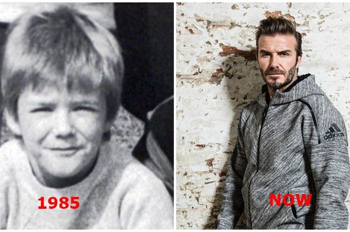 Transformasi wajah David Beckham