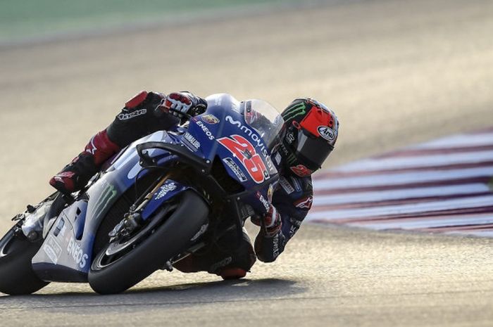 Maverick Vinales saat tes pramusim Qatar di SIrkuit Losail, Qatar, Kamis (1/3/2018).