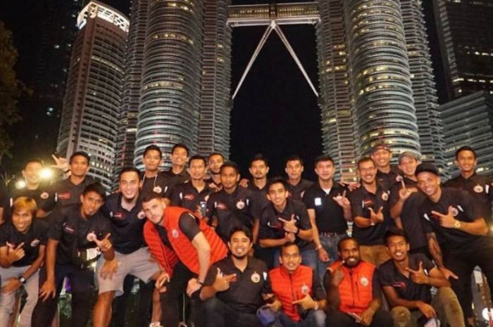 Skuat Persija Jakarta saat berada di Kuala Lumpur, Malaysia.