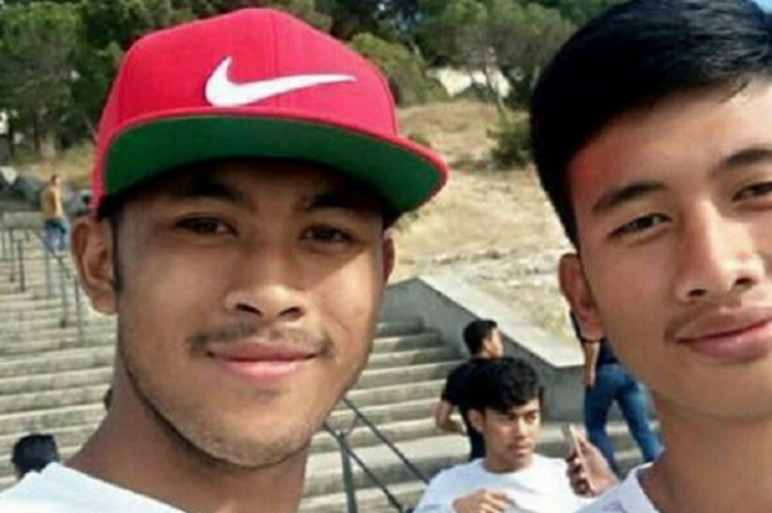 Aqil Savik berpose bersama Gianluca Rossy