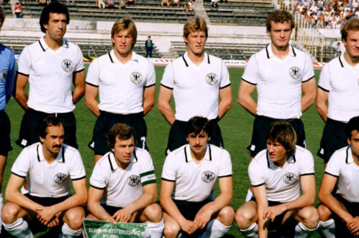 Timnas Jerman pada Piala Eropa 1980 kala melawan Cekoslowakia, 11 Juni 1980