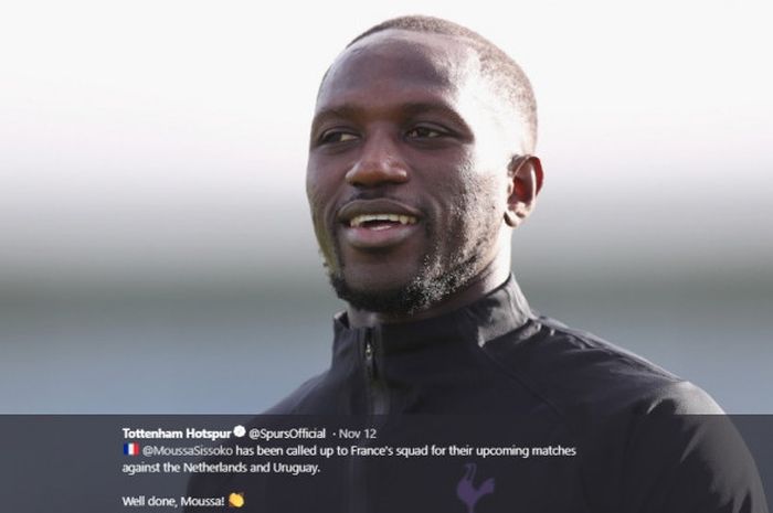 Gelandang timnas Prancis dan Tottenham Hotspur, Moussa Sissoko.