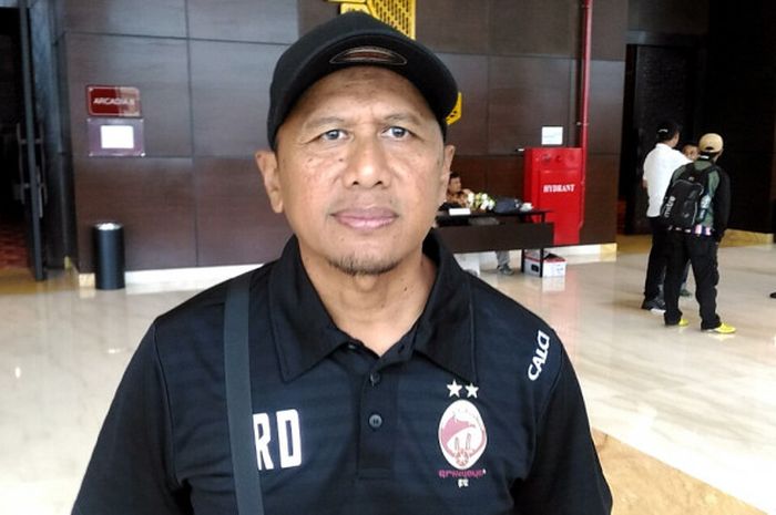 Pelatih Sriwijaya FC, Rahmad Darmawan saat ditemui di Hotel Alana, Solo, Sabtu (3/2/2018)