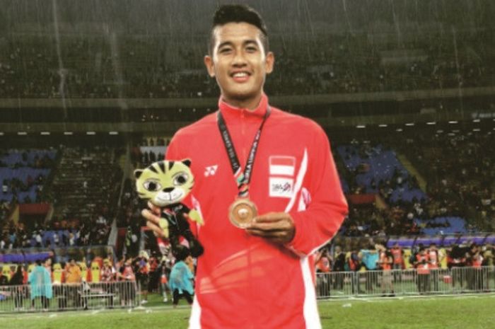 I Putu Gede Juni Antara memegang medali perunggu SEA Games 2017