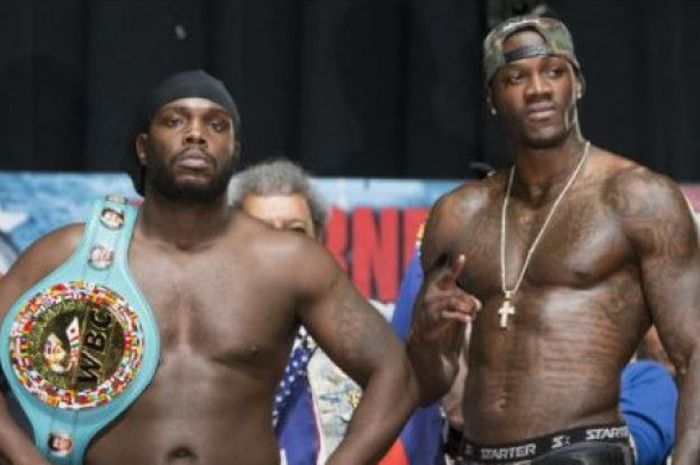 Stiverne Bermane (kiri) dan Deontay Wilder (kanan). 