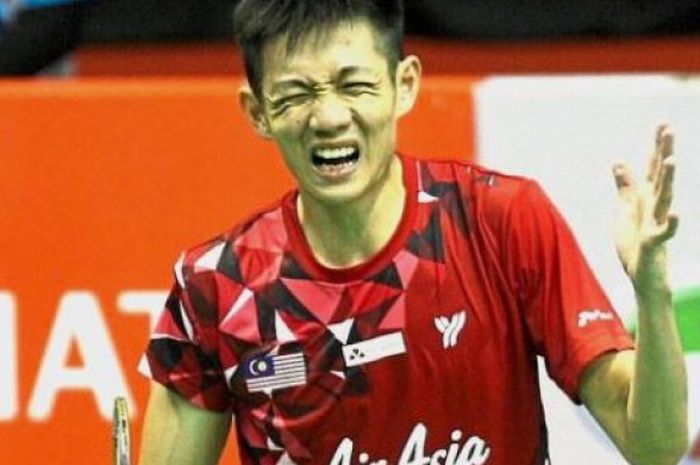 Pebulu tangkis tunggal putra Malaysia, Daren Liew, yang bertanding pada turnamen Malaysia Masters 2018. 