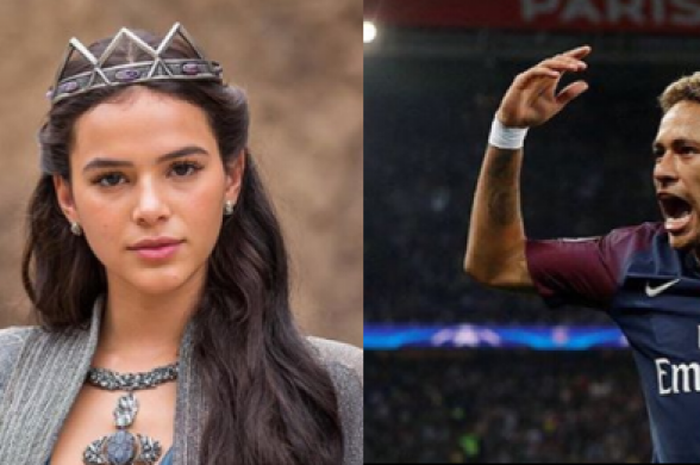 Bruna Marquezine (kiri ) dan Neymar Jr (kanan)