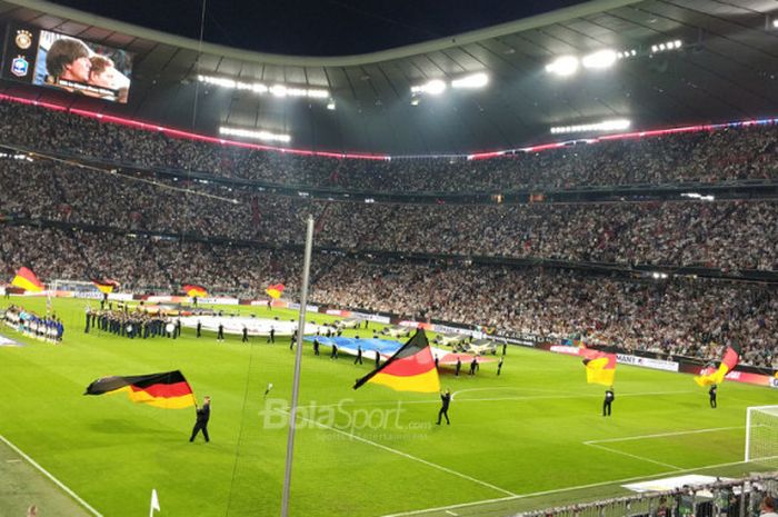  Suasana pembukaan UEFA Nations League antara Jerman vs Prancis (0-0) di Stadion Allianz, Jumat (7/9/2018). 