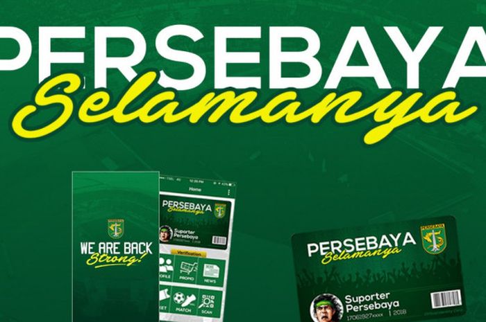 Kartu Persebaya Selamanya yang bisa didapatkan oleh Bonek.