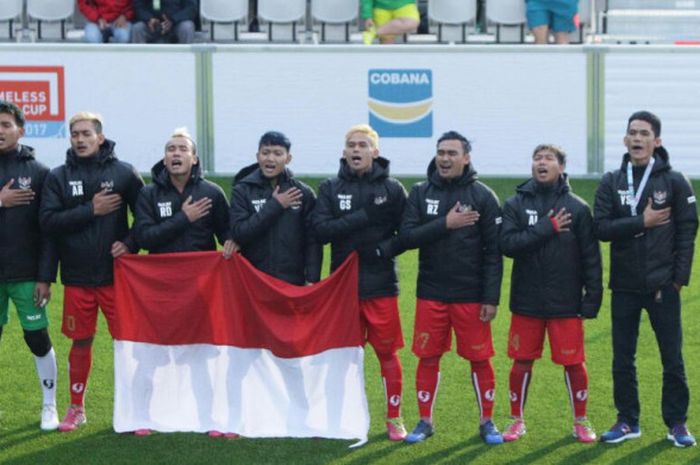 Skuad Indonesia yang berlaga di ajang Homeless World Cup 2017 yang berlangsung di Oslo, Norwegia.