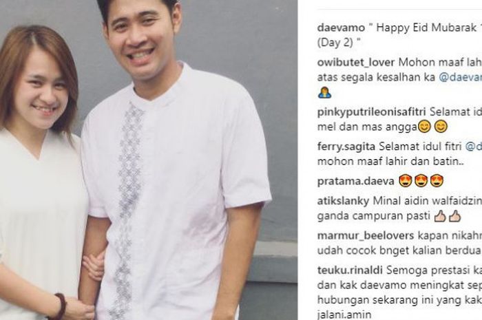 Angga Pratama dan Melati Daeva Oktavianti