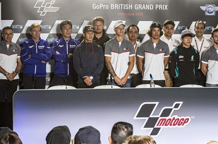 Tim Yamaha SIC Petronas diresmikan saat GP Inggris di Sirkuit Silverstone, Inggris, Kamis (23/8/2018).